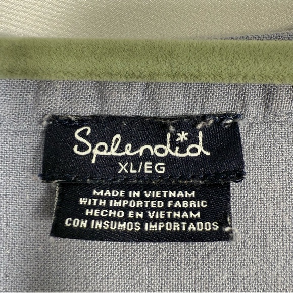 Splendid Blue Linen‎ Blend Blouse Lightweight XL Women’s Short Sleeve Shirt - Picture 4 of 7